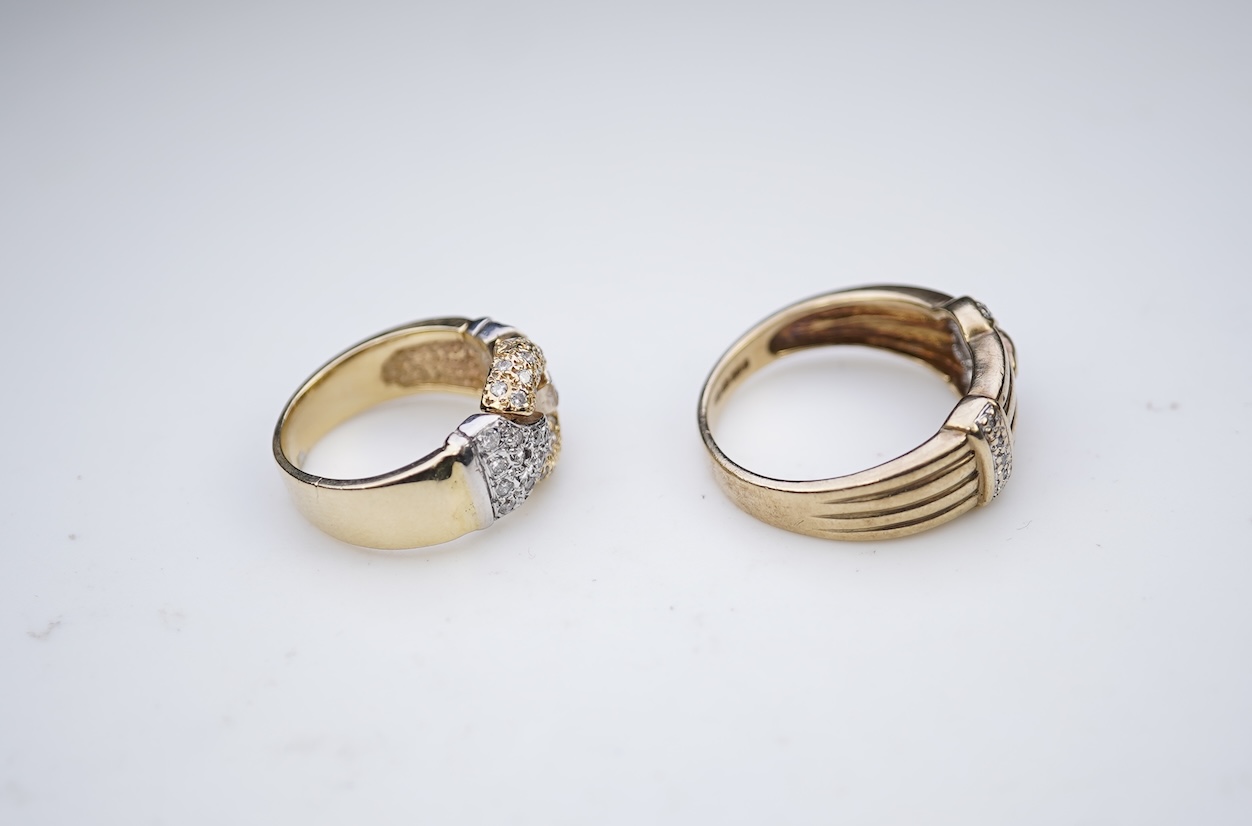 Two diamond rings
